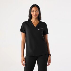 FIGS Black Catarina™ - One-Pocket Scrub Top